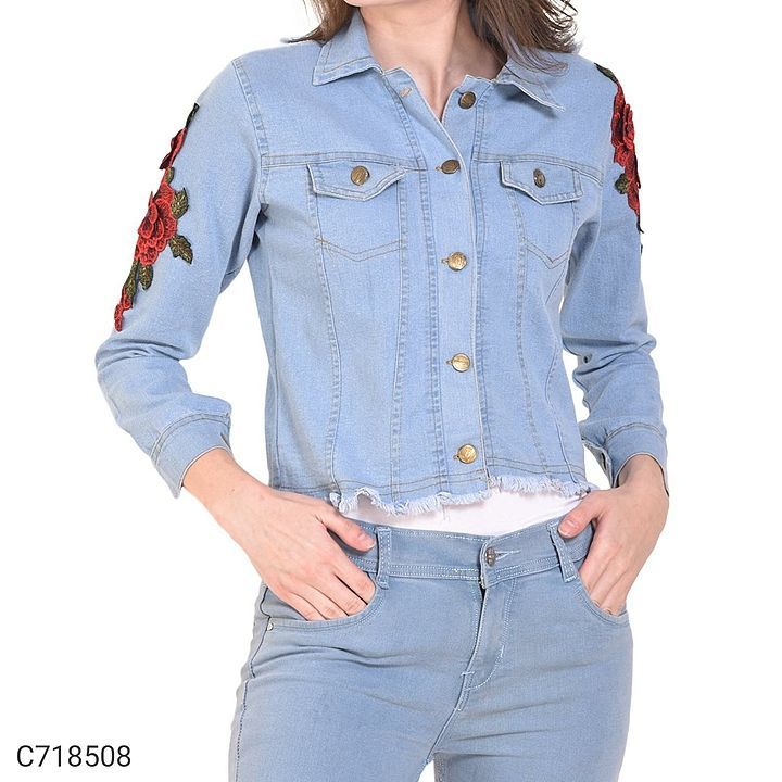 Women's Denim Embroidered Jacket uploaded by Shanvi creations on 11/27/2020