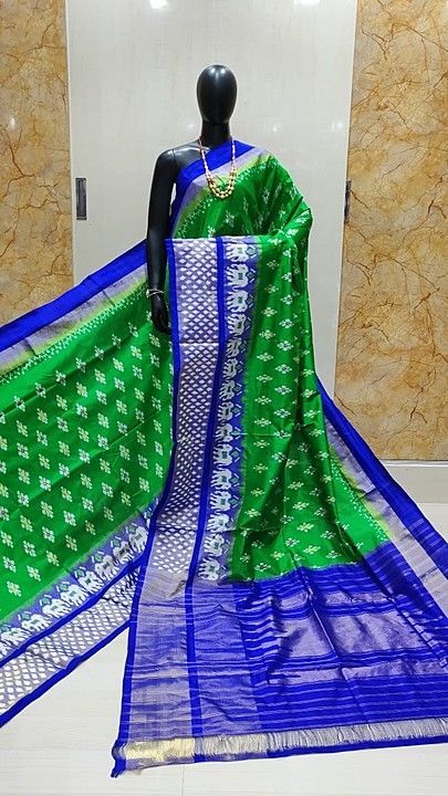 Ikkat sarees uploaded by Vijaya Handlooms on 11/27/2020