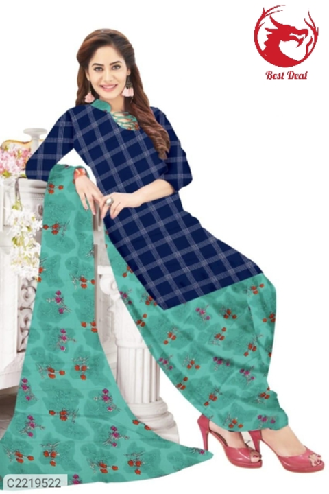Special Printed Synthetic Crepe Dress Material / Suit uploaded by Best deal on 8/19/2022