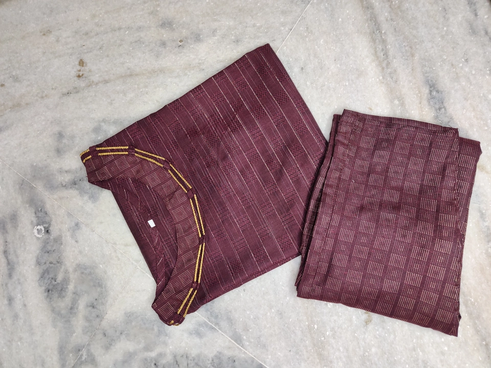 Cotton khadi kurti with trouser set  uploaded by business on 8/20/2022