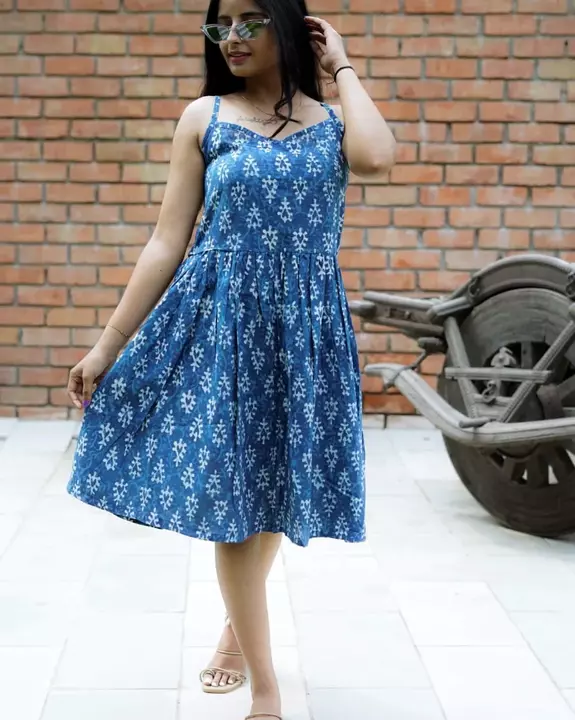 Hand block printed cotton one piece kurti  uploaded by The print house  on 8/20/2022