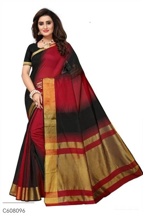 Post image *Catalog Name:* Adorable Poly Cotton Strips Printed Regular Sarees
*Details:*Description: It has 1 Piece of Saree With Running BlouseFabric: Saree: Poly Cotton, Blouse: Poly CottonLength: Saree With Running Blouse: 6.30mtrWork: Saree: Strips Printed, Blouse: Solid With Border
Designs(डिज़ाइन): 4
💥 *FREE Shipping* (फ्री शिपिंग)💥 *FREE COD* (फ्री केश ऑन डिलीवरी)💥 *FREE Return &amp; 100% Refund* (फ्री रिटर्न और 100% रिफंड)🚚 *Delivery*: Within 7 days (डिलीवरी 7 दिनों में)