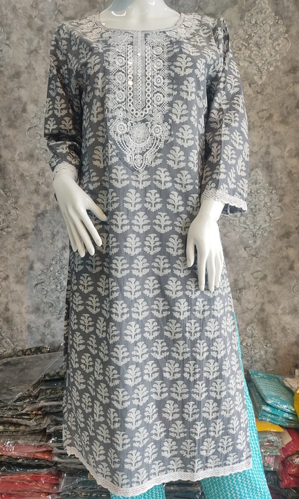 Cotton embroidery kurti uploaded by business on 8/20/2022