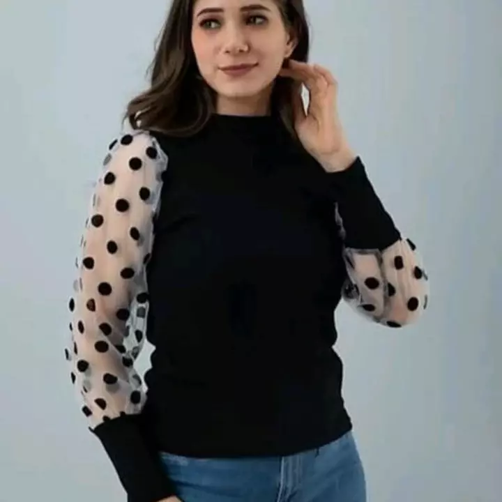 Women and girls polka dots puff sleeve tops  uploaded by Ns fashion on 8/20/2022