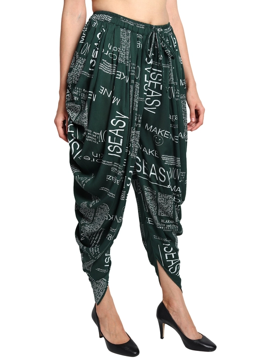  Alphabetic printed green Dhoti salwar uploaded by Collection counter on 8/20/2022