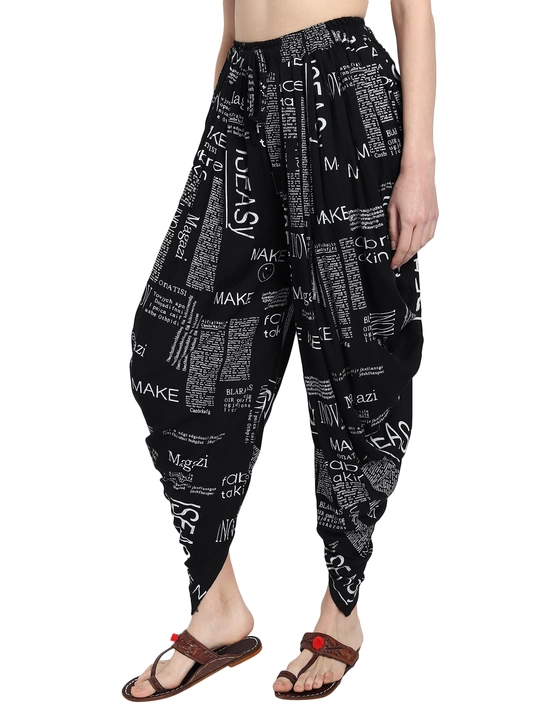  Alphabetic printed black Dhoti salwar uploaded by business on 8/20/2022