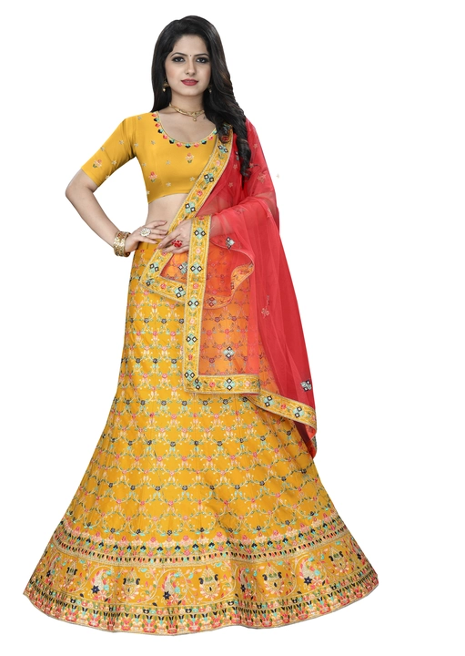 Lengha for bride | yellow uploaded by business on 8/20/2022