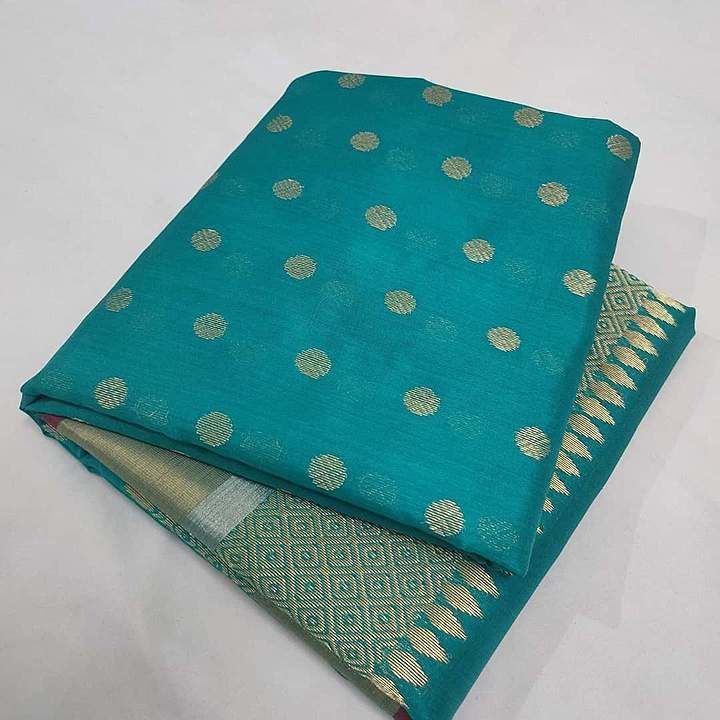 Chanderi Handwork Handloom saree pattu silk uploaded by business on 11/28/2020