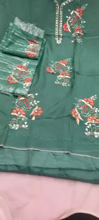 Post image Viskos organza shirt beautiful puff embroidery plan salwar organza lurex embroidery duptta *2200+S* ready today