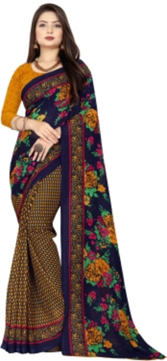 Floral Print Daily Wear Georgette Saree uploaded by business on 8/21/2022