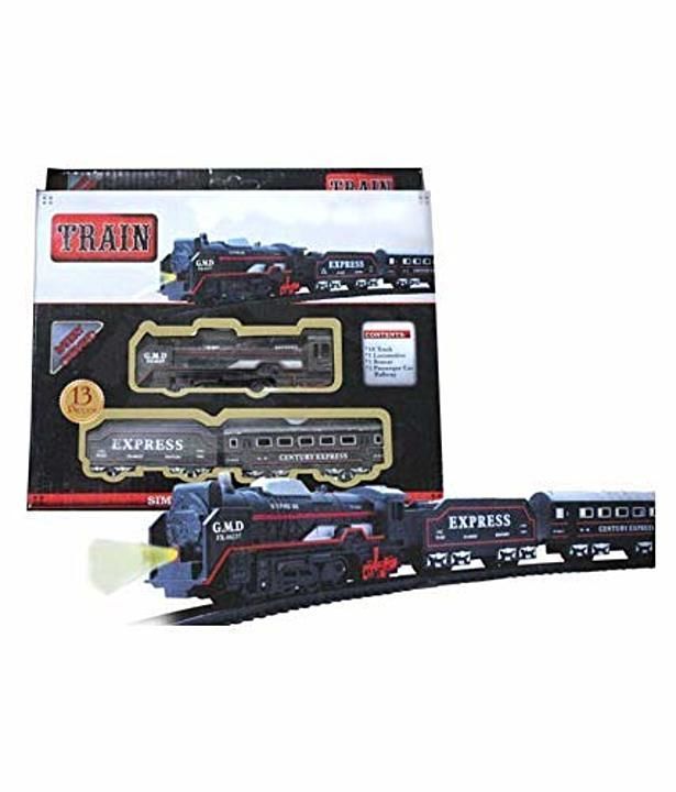 Black train with tracks set for kids uploaded by business on 11/28/2020