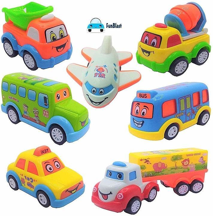 Unbreakable friction pull back car for kids ( set of 7) multicolor  uploaded by business on 11/28/2020