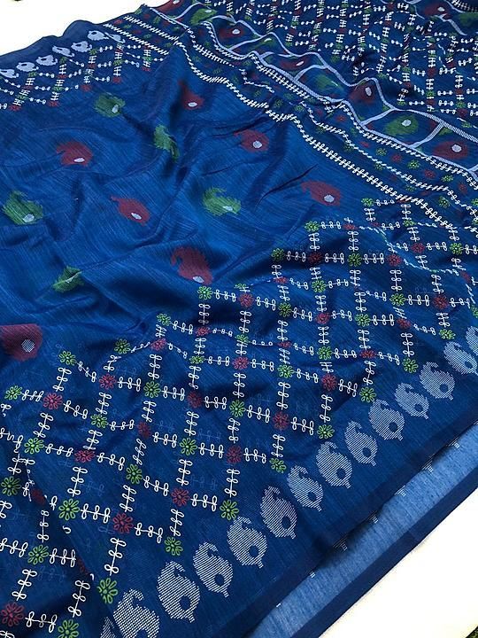 Post image New Arrivals!!
Fabric Details- Soft Lenin Silk with beautiful weaving effect print!!
Order @ 8777453062/9163356527