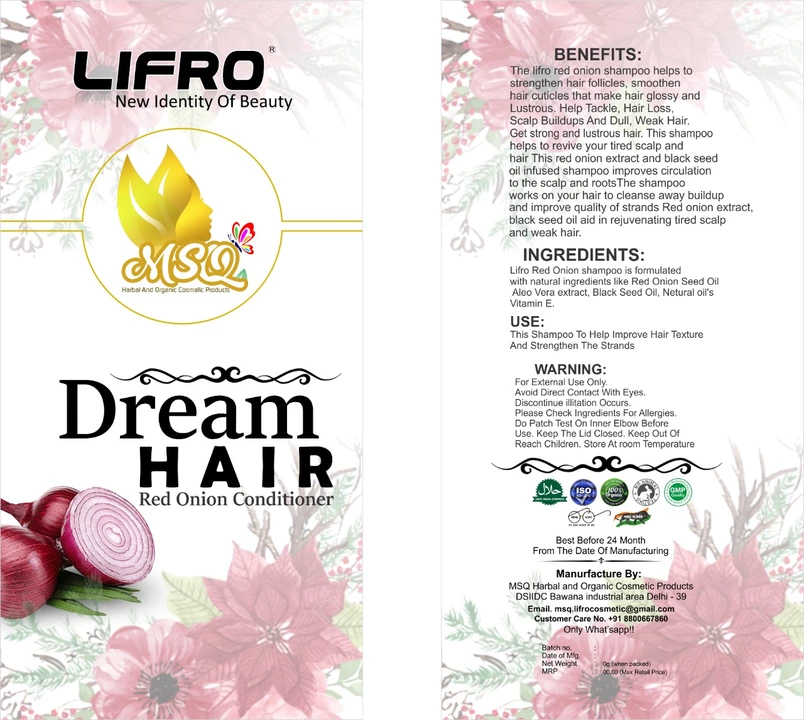 Dream Hair Red Onion Conditioner  uploaded by  MSQ Lifro Products on 8/21/2022