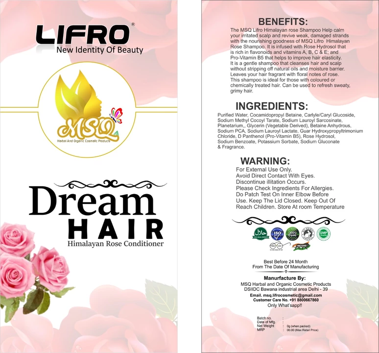 Dream Hair Himalayan Rose Conditioner  uploaded by  MSQ Lifro Products on 8/21/2022