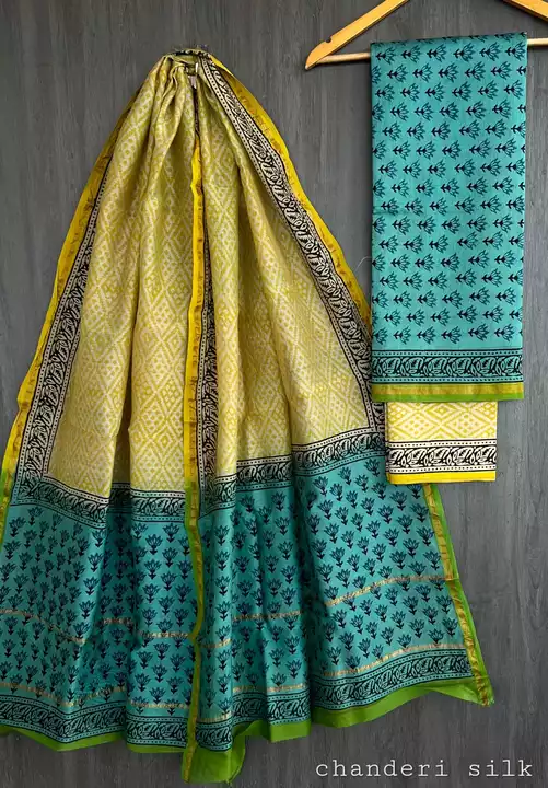 Chanderi silk suits uploaded by business on 8/21/2022