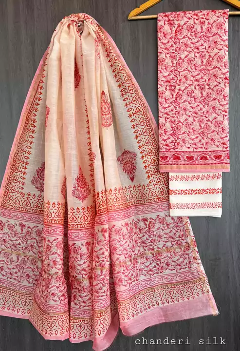 Chanderi silk suits uploaded by SP Handicrafts on 8/21/2022