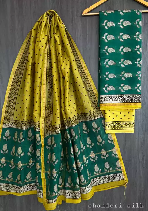 Chanderi silk suits uploaded by SP Handicrafts on 8/21/2022