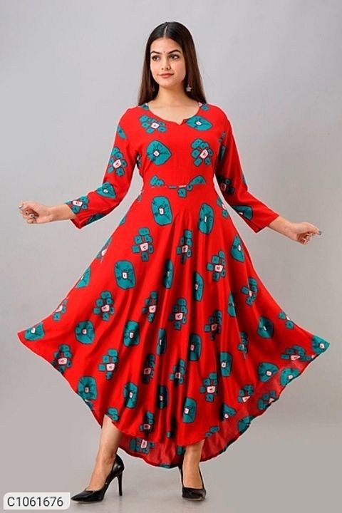 Post image *Catalog Name:* Women's Printed Rayon Dresses

*Details:*
Description: It has 1 Piece of Women's Dress
Fabric : Rayon
Neckline: Round Neck
Sleeves : 3/4 Sleeves 
Pattern: Printed
Product Type : Maxi
Color : Sky Blue
Occasion: Casual
Length: 50 In
Sizes (Inches): L-40, XL-42, XXL-44


Designs: 3

💥 *FREE Shipping* 
💥 *FREE COD* 
💥 *FREE Return &amp; 100% Refund* 
🚚 *Delivery*: Within 7 days 

₹ 645