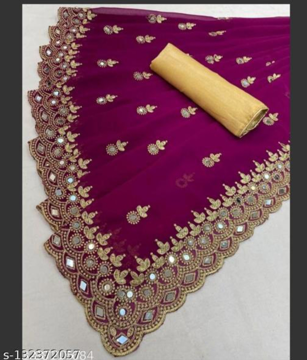 Cut work mirror saree uploaded by business on 8/22/2022