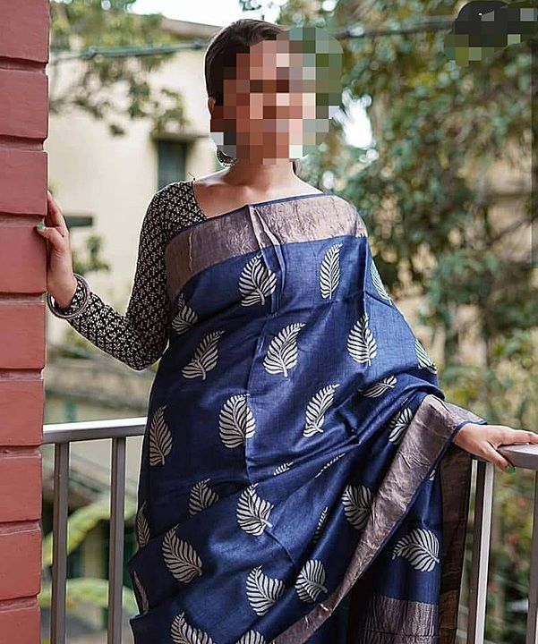 Pure Tussar Munga silk with embroidery work uploaded by Shilpi Niketan on 11/28/2020