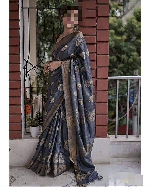 Pure Tussar Munga silk with embroidery work uploaded by business on 11/28/2020