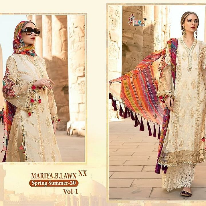 MARIA B SHREE FABS SUMMER COLLECTION SINGLE SUIT AVAILABLE uploaded by Iara closet on 11/28/2020