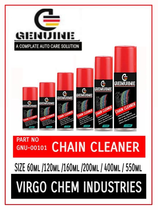 Chain cleaner and chain lubricant uploaded by Virgo Chem Industries on 8/22/2022