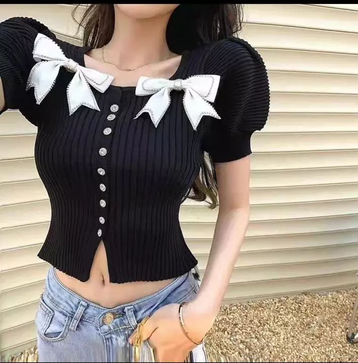 Imported Short Knitted Crop Top uploaded by Brand Station  on 8/22/2022