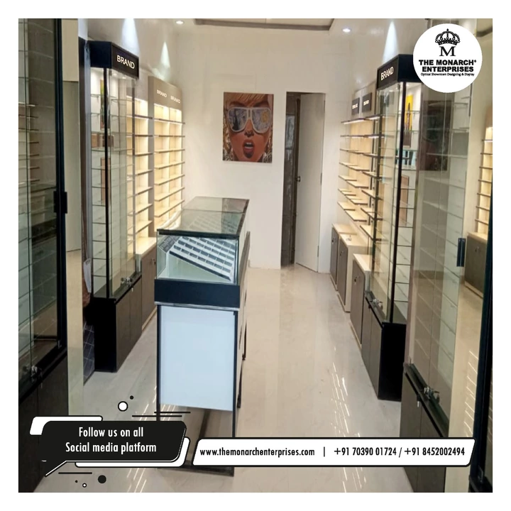 Post image Attract most attention &amp; customer footfalls with our #OpticalShowroom 🕶 #design for inspiration 💡 💭, &amp; brilliant experience to unfold 👍 
𝑫𝒆𝒔𝒊𝒈𝒏, 𝑰𝒏𝒔𝒕𝒂𝒍𝒍𝒂𝒕𝒊𝒐𝒏 &amp; 𝑬𝒙𝒆𝒄𝒖𝒕𝒊𝒐𝒏 𝒅𝒐𝒏𝒆 𝒔𝒖𝒄𝒄𝒆𝒔𝒔𝒇𝒖𝒍𝒍𝒚 𝒇𝒐𝒓 𝑮𝒂𝒅𝒆 𝑶𝒑𝒕𝒊𝒄 𝑪𝒆𝒏𝒕𝒆𝒓 👁️‍🗨️ #𝑷𝒖𝒏𝒆 ✨  
#TheMonarchEnterprises 👑 is a Largest manufacturer of #furniture for eyewear in India, Having Largest factory in the industry for making 👓 eyewear furniture, with Largest team of Designers 👍 &amp; 𝟰.𝟴 ⭐️ 𝗚𝗼𝗼𝗴𝗹𝗲 𝗥𝗮𝘁𝗶𝗻𝗴
#MondayMotivation ✨#MondayThoughts 🌈
#Retail #Store #RetailShowroom #Opticalshop #opticalgroup #OpticalIndustry #3ddesign #opticalworld #eyewearshop #Eyewearstore #entrepreneur #Display #Modular #showroominterior #interiordesign #interiordesigner #interior #Mumbai #architecturedesign #share #like
To know more click the link below: http://bit.ly/TheMonarchEnterprises