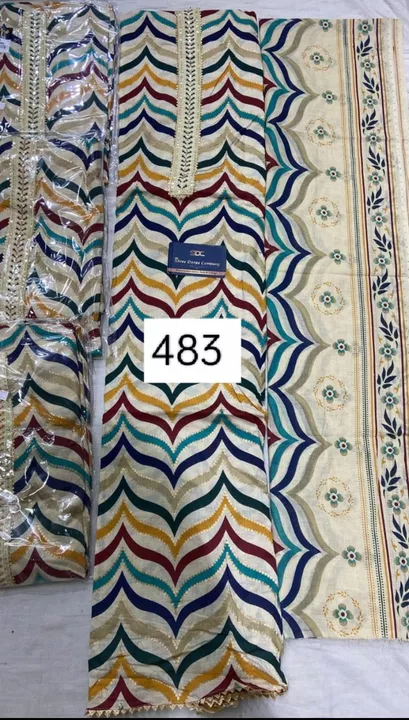 Cotton suit unstitched, cotton dupatta  uploaded by Al haram cloth emporium on 8/22/2022