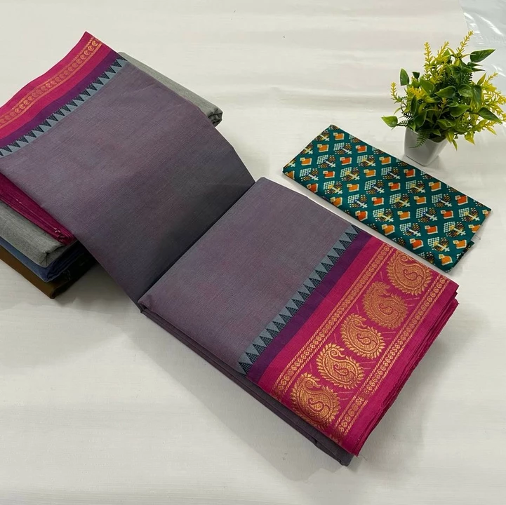 Post image 🌻Pure chetty nadu cotton sarees
🌸60&amp;60 count cotton🌴With out blouse
🌼Matching blouse available
⭐Uniform sarees available

✈️Indernational shipping soon
👚Normal washable sareesPlease WhatsApp number89402 89590