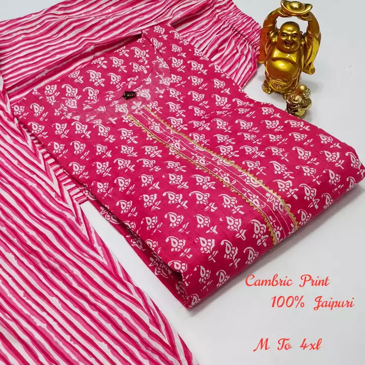 Cotton cambric kurta pant set uploaded by ISHAAN TEXTILES on 8/22/2022
