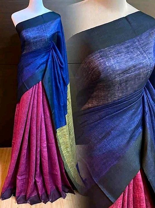 Linen by linen saree uploaded by Aaisha handloom on 11/29/2020