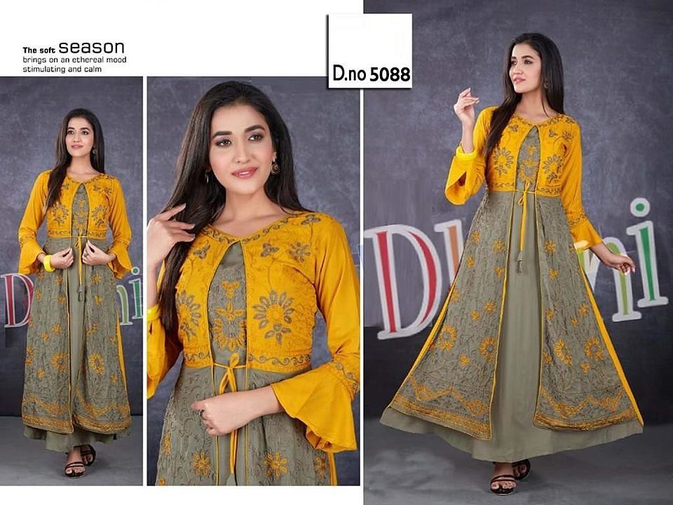Embroidery work Kurtis uploaded by H Kumar Manufacturer on 11/29/2020