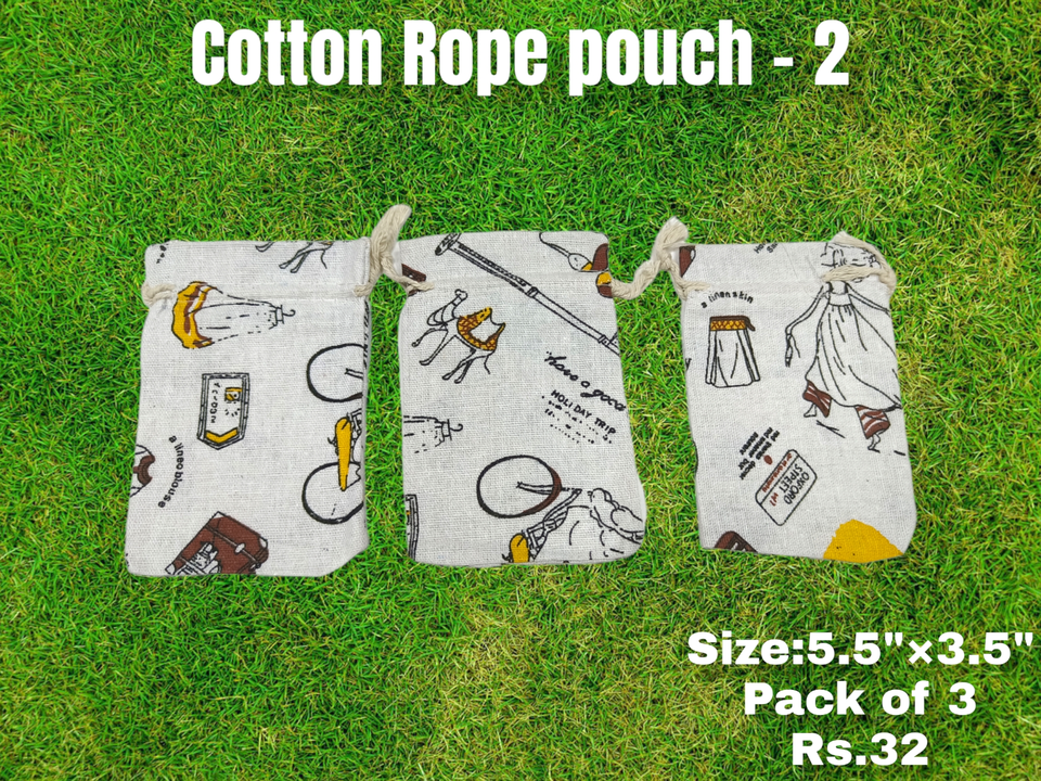 Cotton Rope pouch -2 uploaded by Sha kantilal jayantilal on 8/23/2022