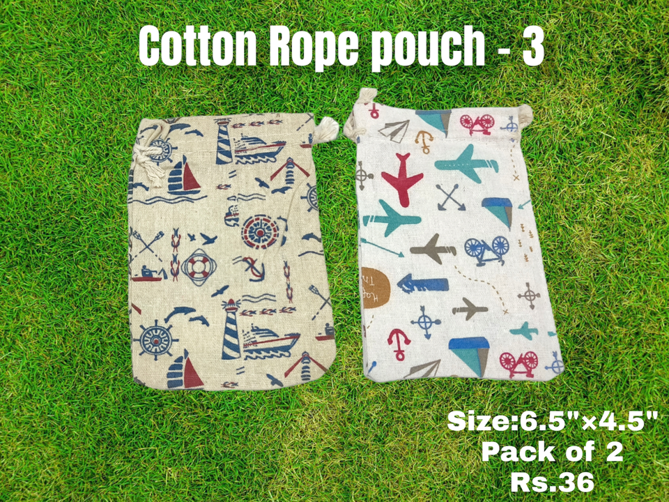 Cotton Rope pouch -3 uploaded by Sha kantilal jayantilal on 8/23/2022