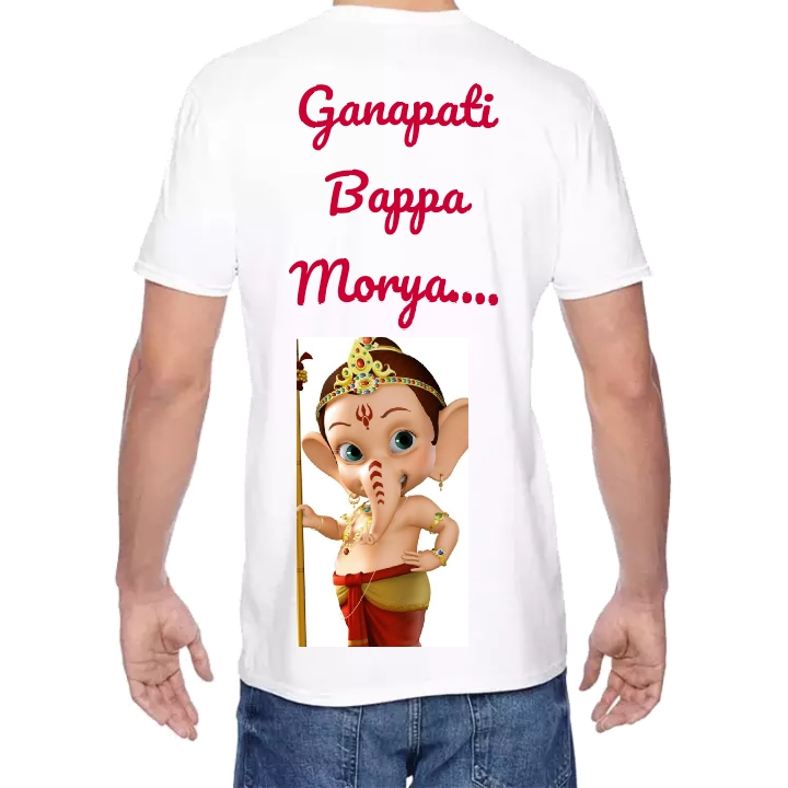 Ganesh Chaturthi Polyester Tshirts 02 uploaded by business on 8/23/2022