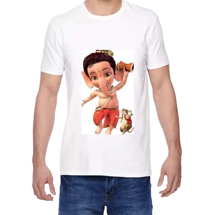 Ganesh Chaturthi Polyester Tshirts 09 uploaded by business on 8/23/2022