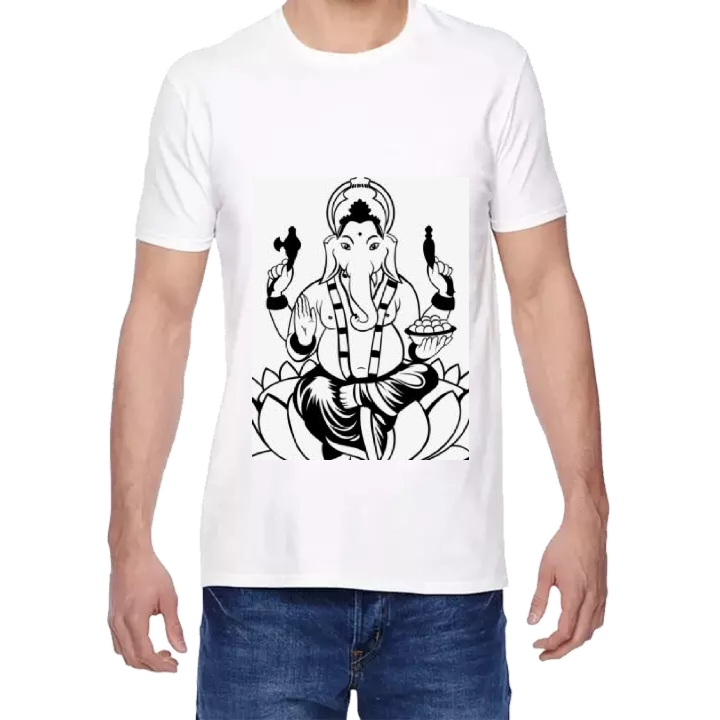 Ganesh Chaturthi Polyester Tshirts 06 uploaded by business on 8/23/2022