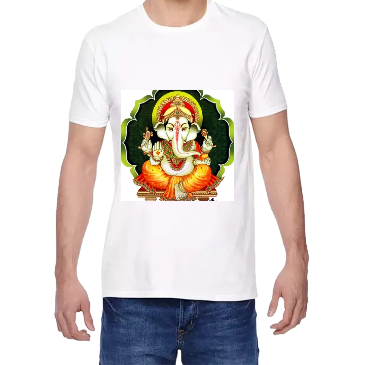 Ganesh Chaturthi Polyester Tshirts 07 uploaded by business on 8/23/2022