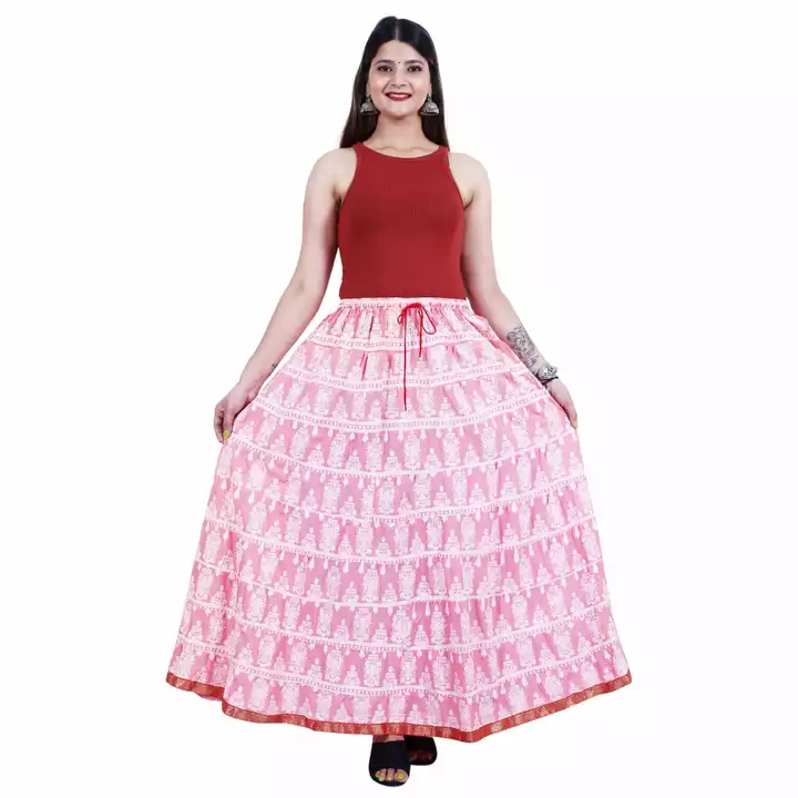Full length free size women skirt  uploaded by Nandini Corporation on 8/23/2022