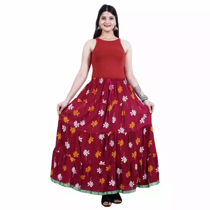 Full length free size women skirt  uploaded by Nandini Corporation on 8/23/2022