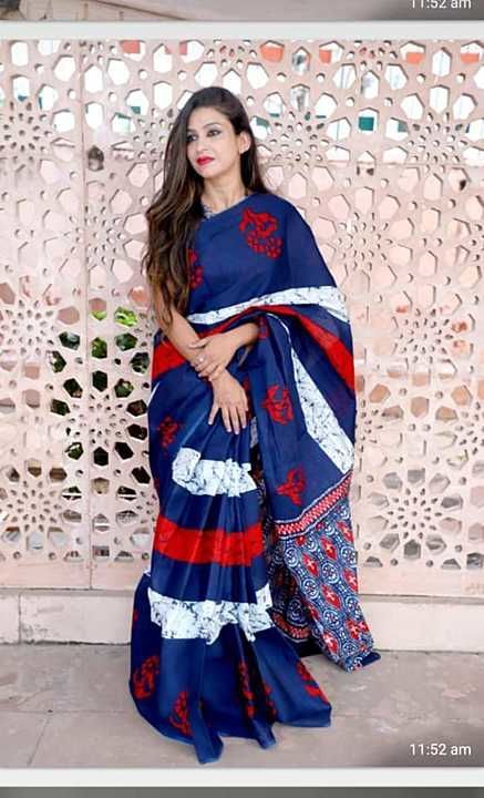 Post image New cotton hand print Saree interested buyer and seller ping me on what's aap 9784971193