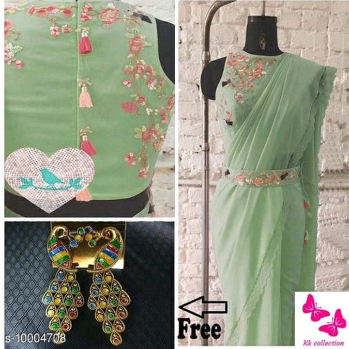 Georgette saree uploaded by business on 8/23/2022