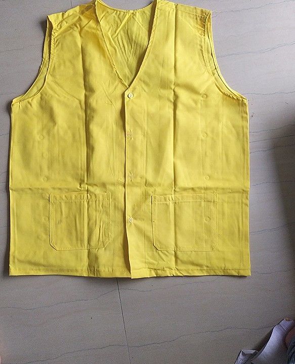 Product image with price: Rs. 160, ID: yellow-industrial-apron-sleeveless-37650c68