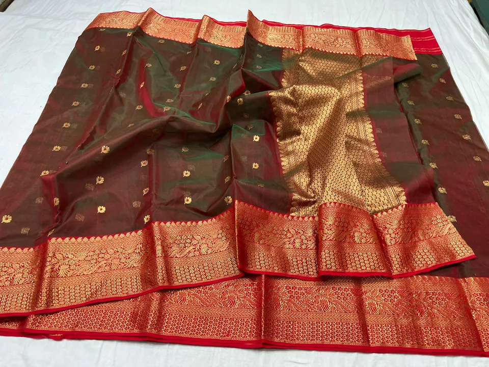 Chanderi katan silk sarees uploaded by royal chanderi saree on 8/24/2022