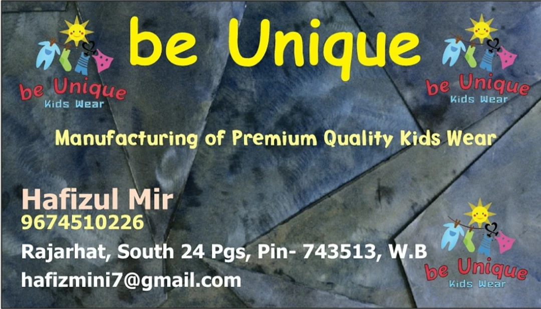 Visiting card store images of Be Unique