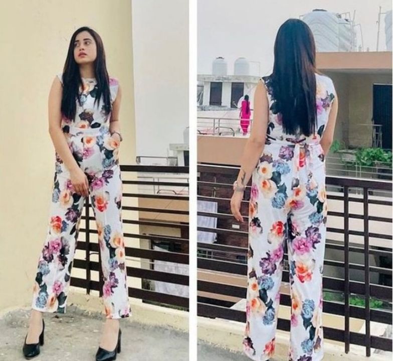 Post image Party wear flower printed jumpsuit More print available