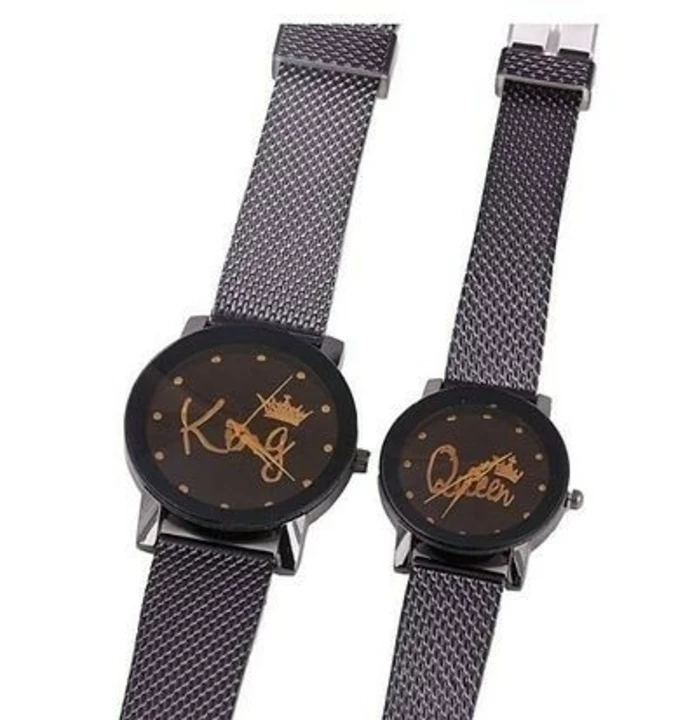 *Trendy PU King and Queen Couple Combo Watch for Unisex*

  uploaded by Mou online store on 8/24/2022
